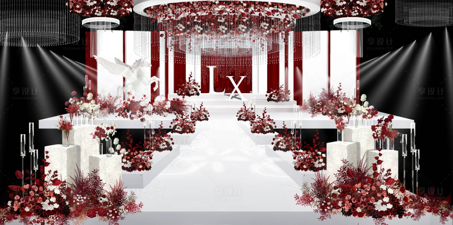 编号：20230409020843764【享设计】源文件下载-高级红白婚礼舞美设计