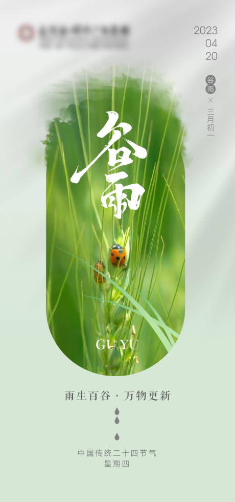 源文件下载【谷雨节气海报】编号：13800016058243116