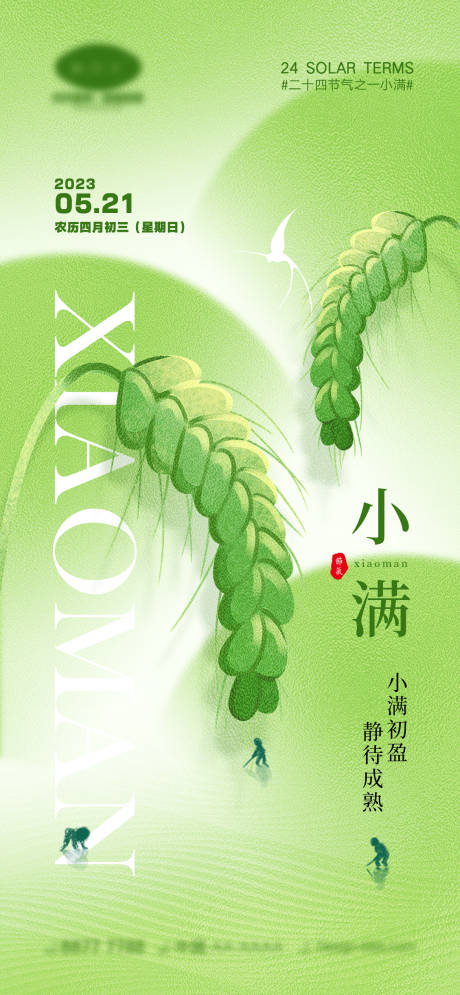 源文件下载【小满节气海报】编号：59540016063546006