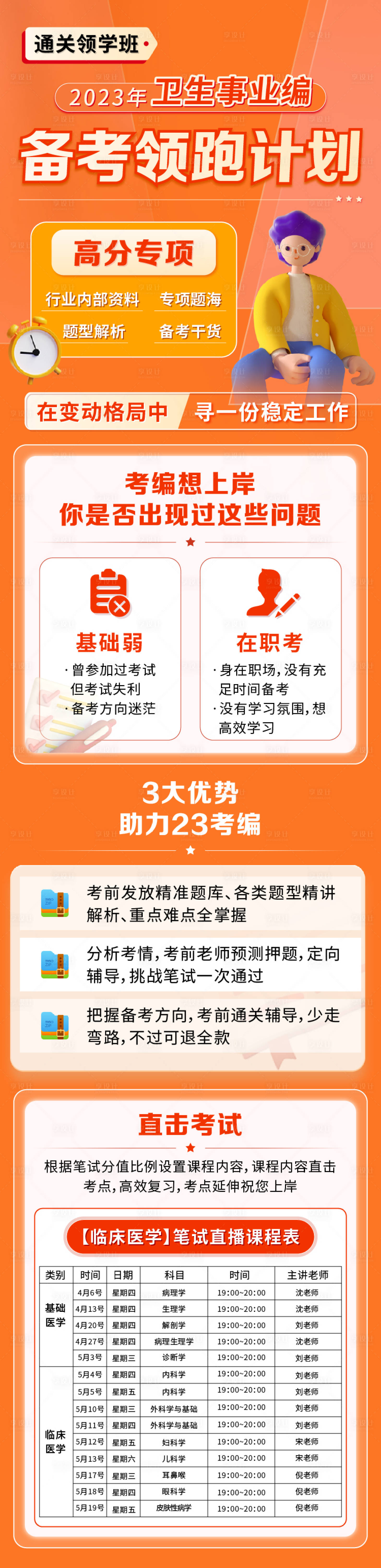 源文件下载【享设计】搜索编号：27860016005283196【备考领跑计划长图】