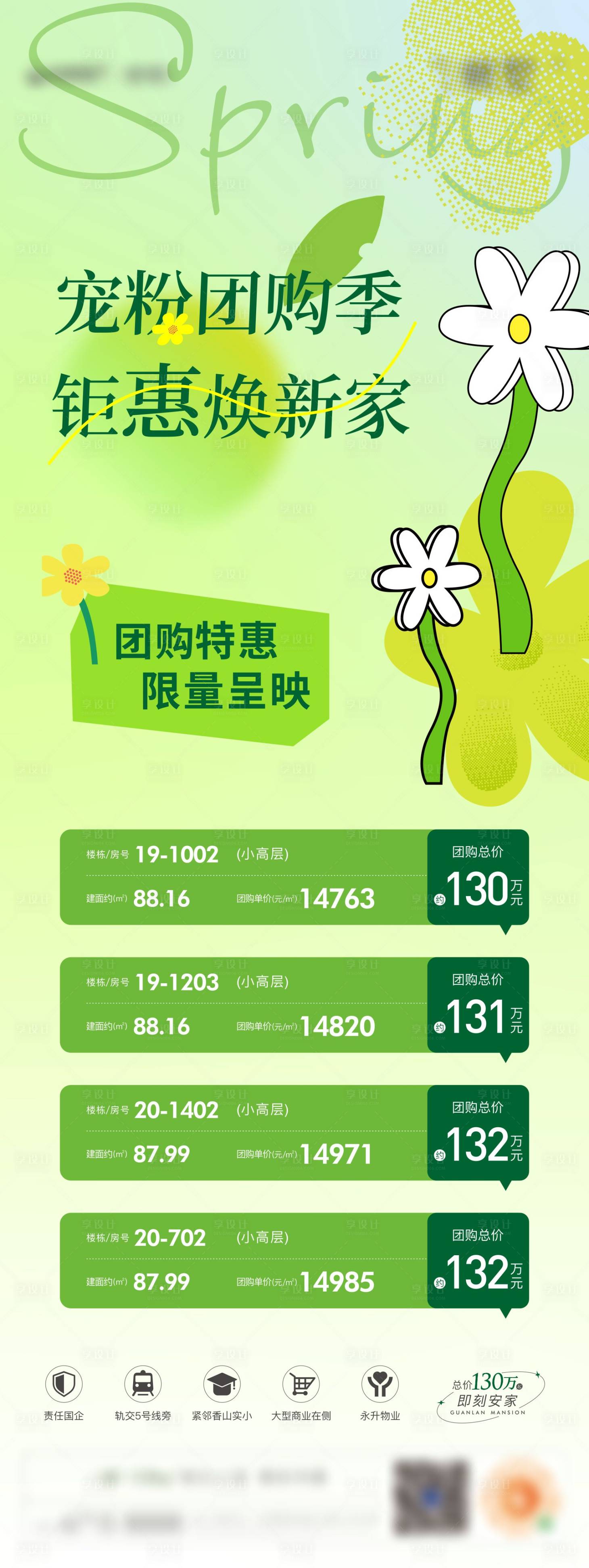 源文件下载【春天绿色特价房长图海报】编号：94560016114696676