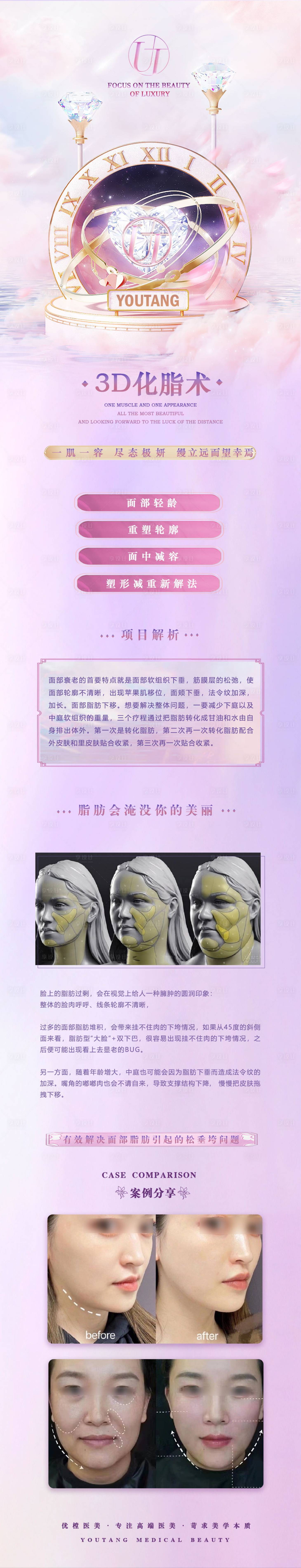 源文件下载【享设计】搜索编号：64620016310737989【医美3D脂化长图海报】