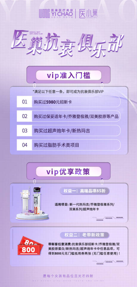 医美活动政策vip海报