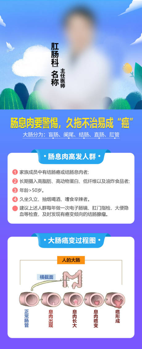 源文件下载【外科肠息肉科普海报】编号：20230406152211133