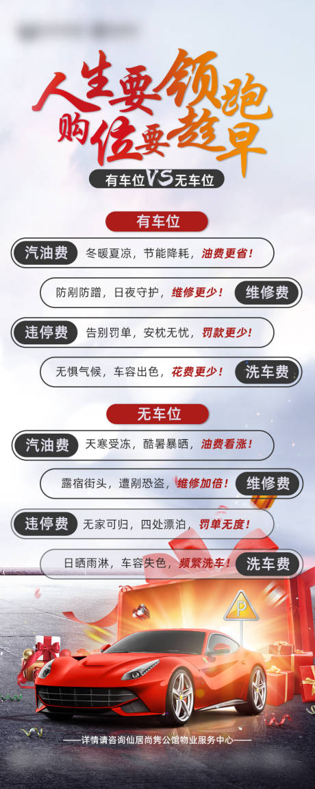 源文件下载【享设计】搜索编号：34260015918872900【车位价值点长图】