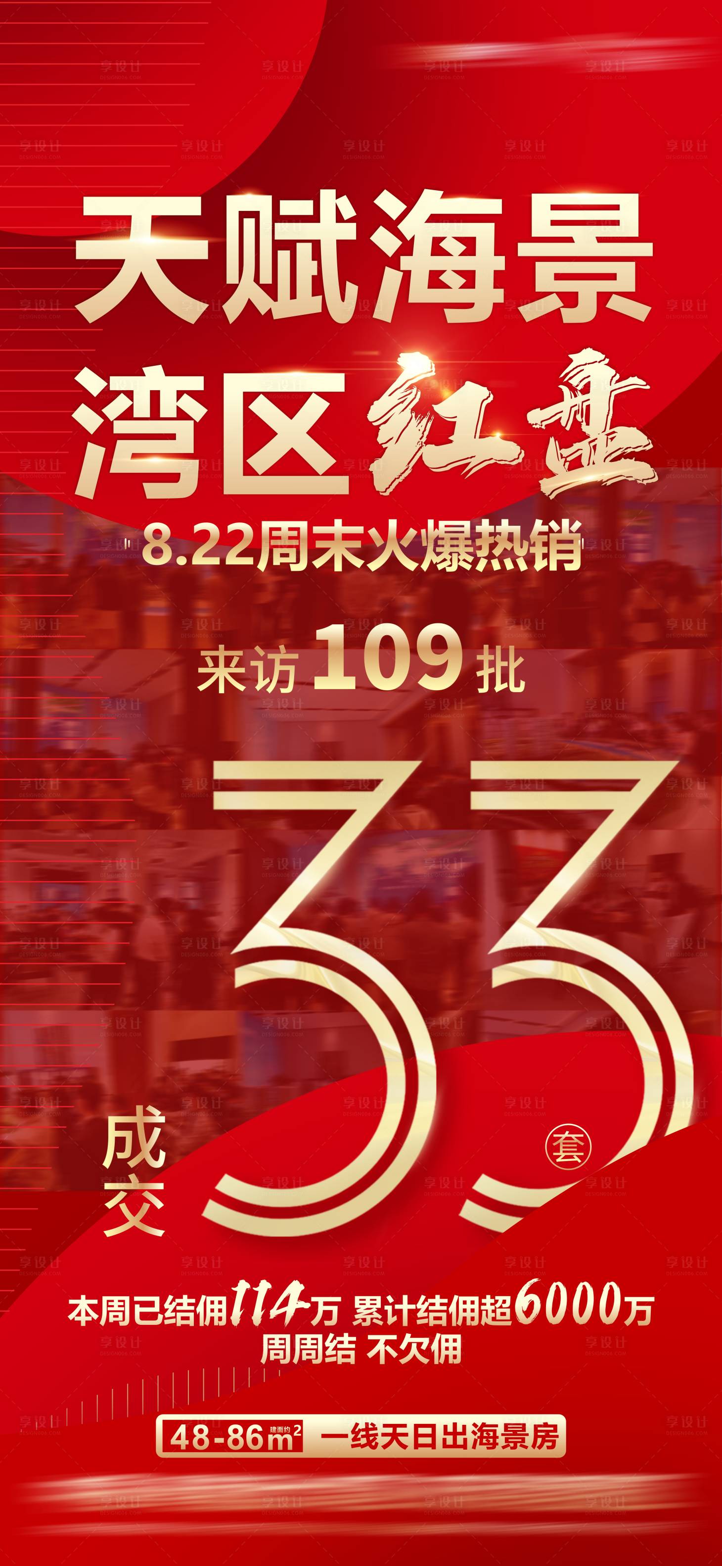 源文件下载【地产红盘热销成交海报】编号：88530015778972613