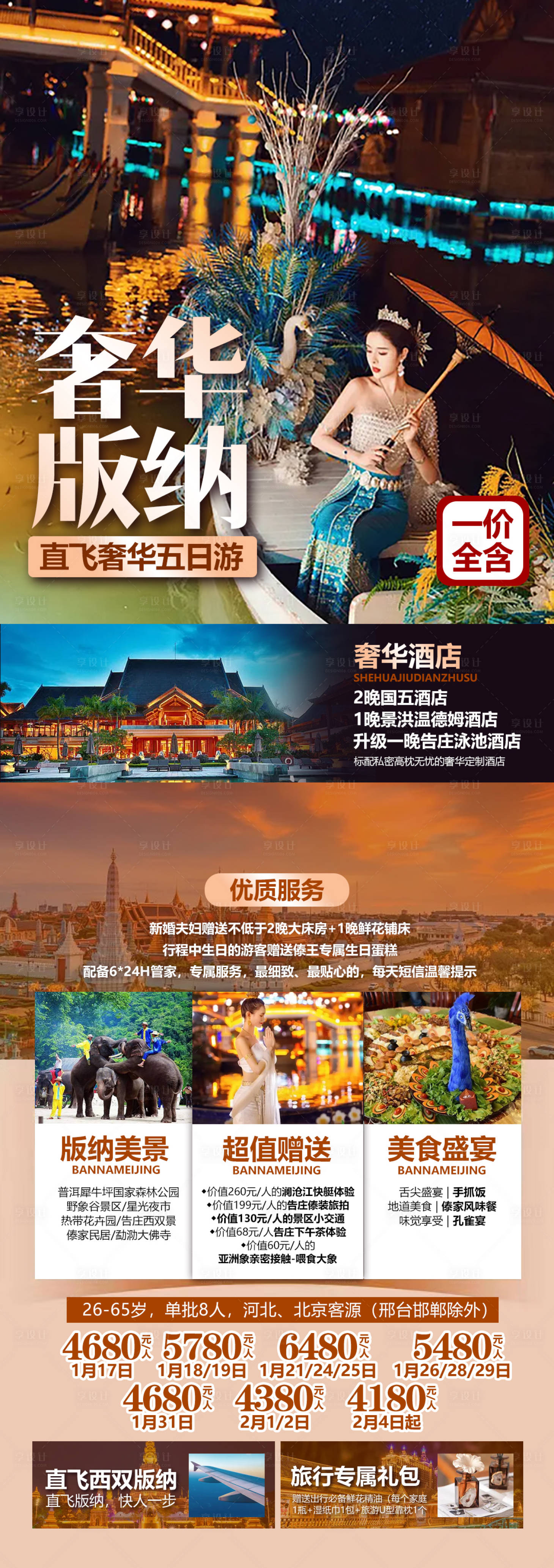 源文件下载【云南西双版纳旅游宣传海报】编号：66230015931378943