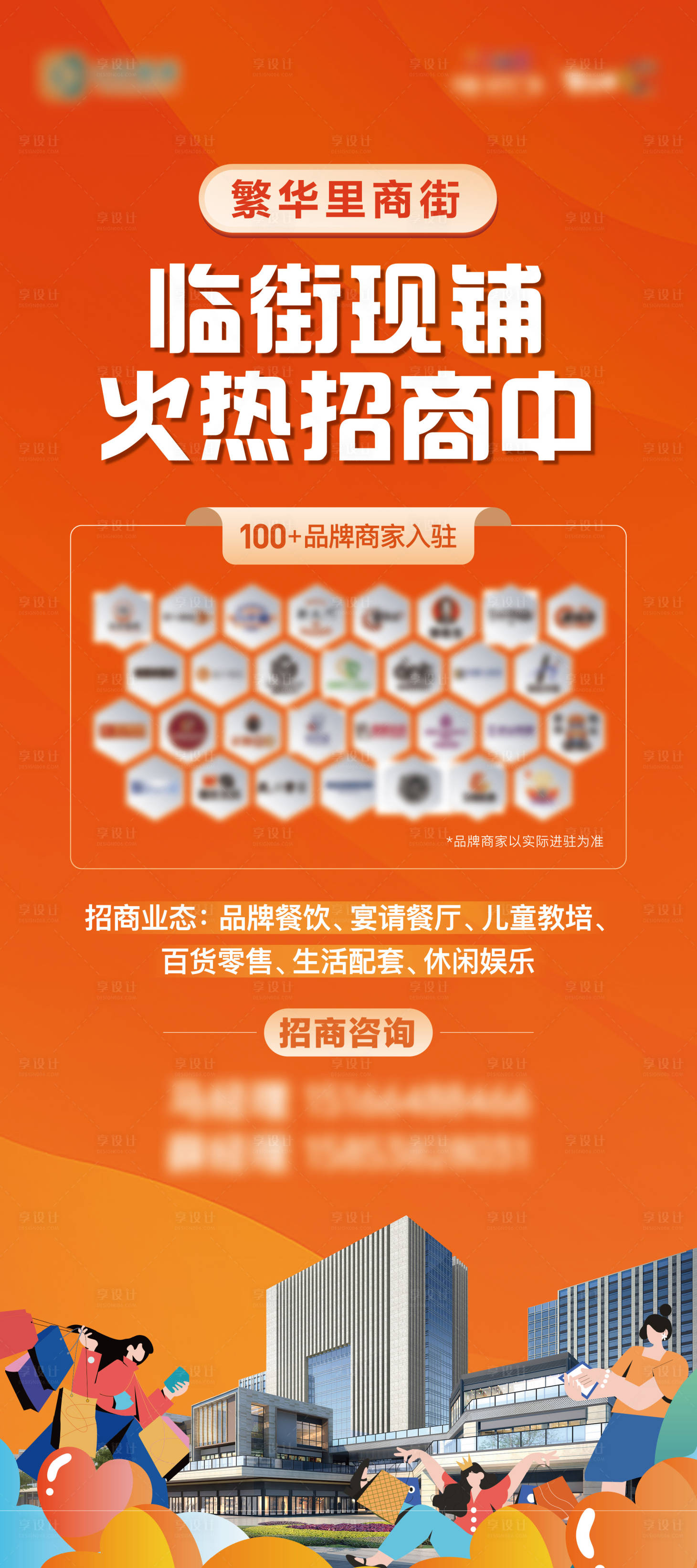 源文件下載【地產(chǎn)商業(yè)商鋪招商展架】編號：82520015850393235