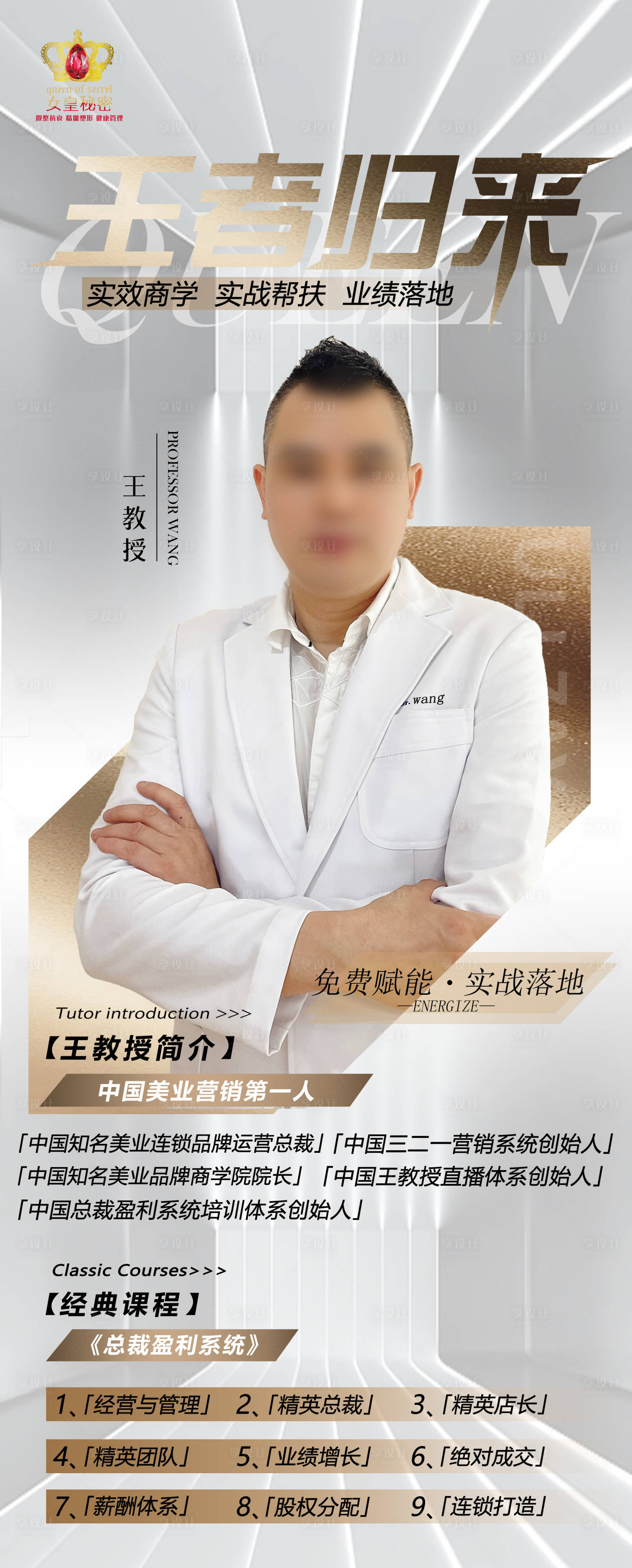源文件下載【享設計】搜索編號：64450016233466464【醫美王者歸來人物介紹海報】
