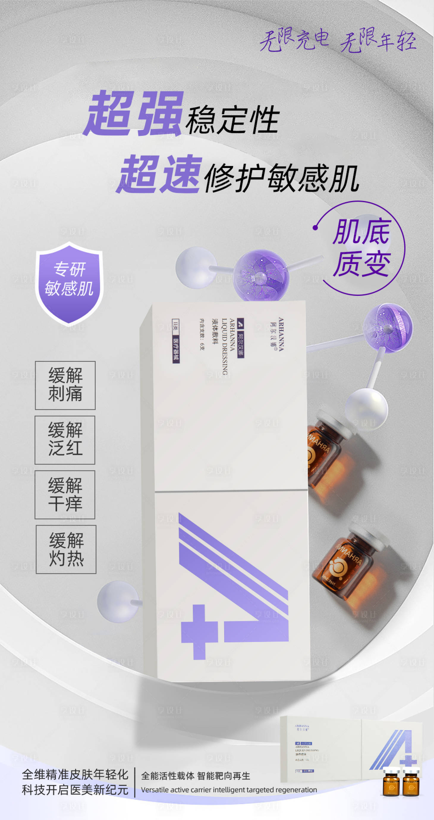 源文件下載【享設計】搜索編號：71430015914217635【敏感肌修護海報】