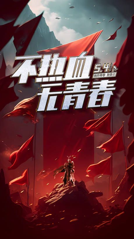源文件下载【五四青年节创意海报】编号：77810016351563864