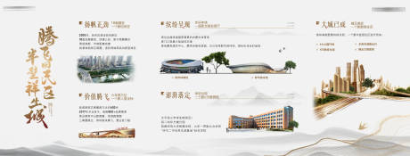 源文件下載【享設計】搜索編號：99660015824835280【地產新中式山水價值點展板背景板】