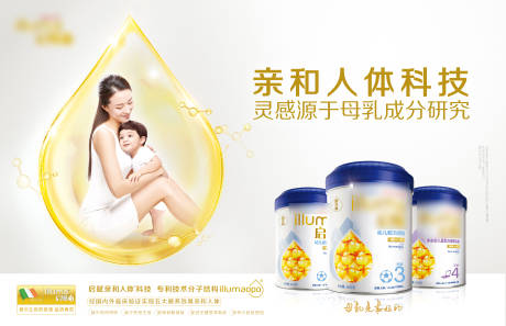 源文件下载【享设计】搜索编号：75250015893325595【奶粉主视觉启赋亲和人体科技经国内外临】