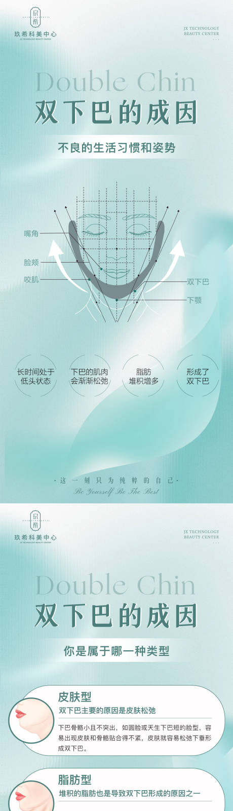 源文件下载【医美双下巴成因科普长图海报】编号：17960016334016029