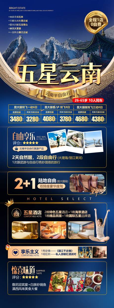 源文件下載【享設計】搜索編號：52610015931574737【云南五星旅游海報廣告】