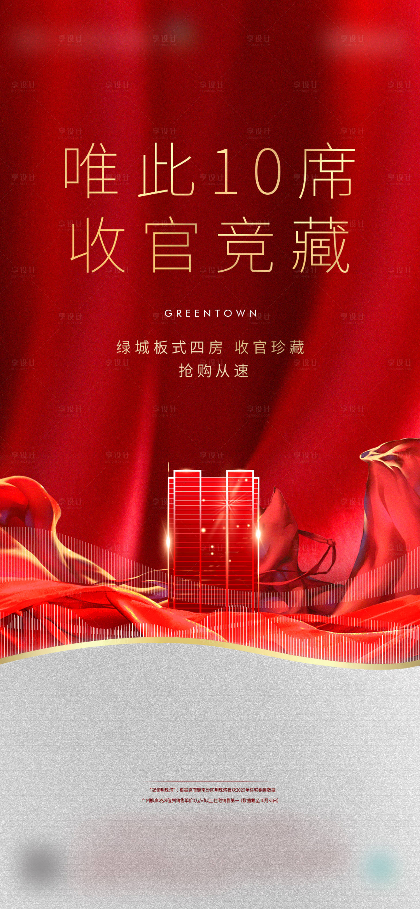 源文件下载【享设计】搜索编号：74100016216755517【地产收官海报】