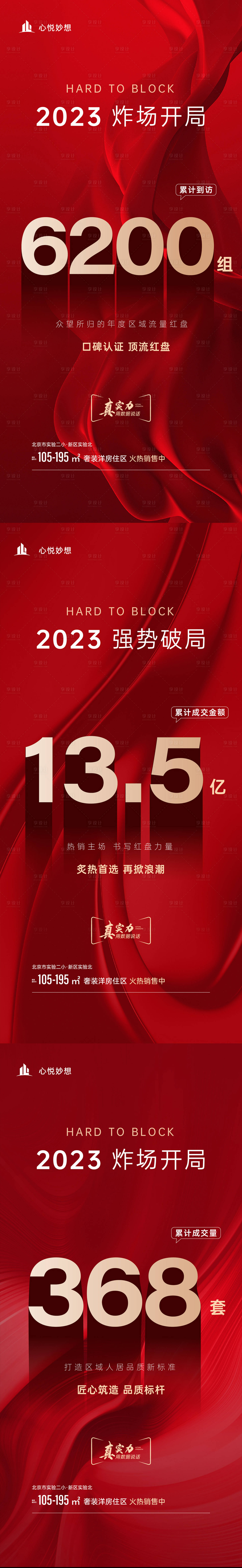源文件下载【地产热销红色系列海报】编号：85480015974567551