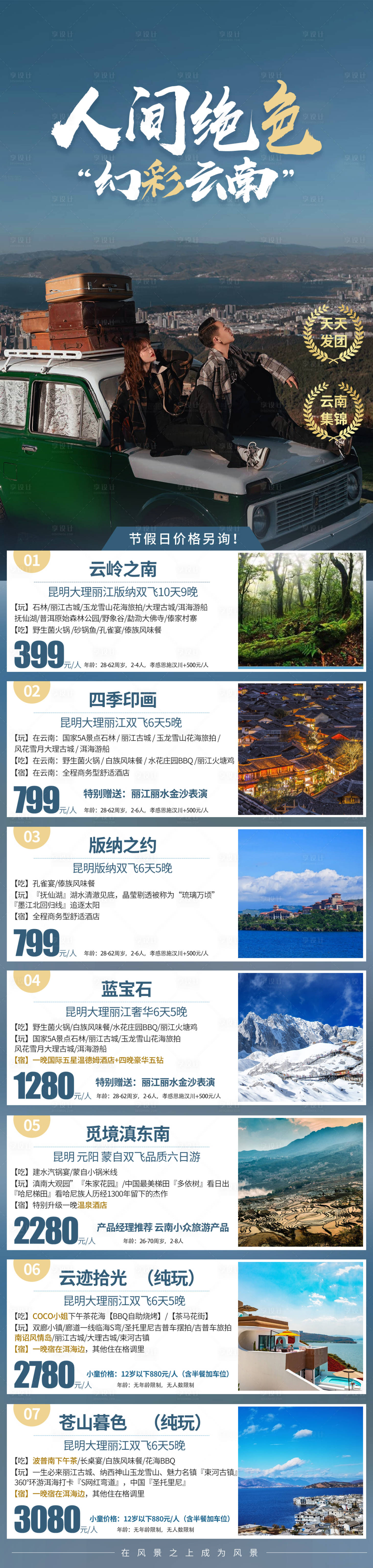 源文件下载【云南旅游海报长图】编号：20230412145003753