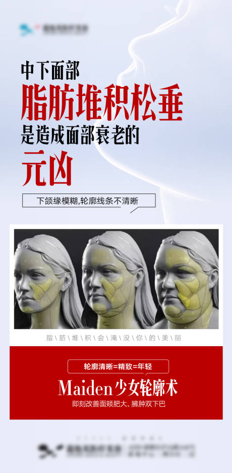 源文件下载【面部吸脂少女轮廓术海报】编号：37120016058632282