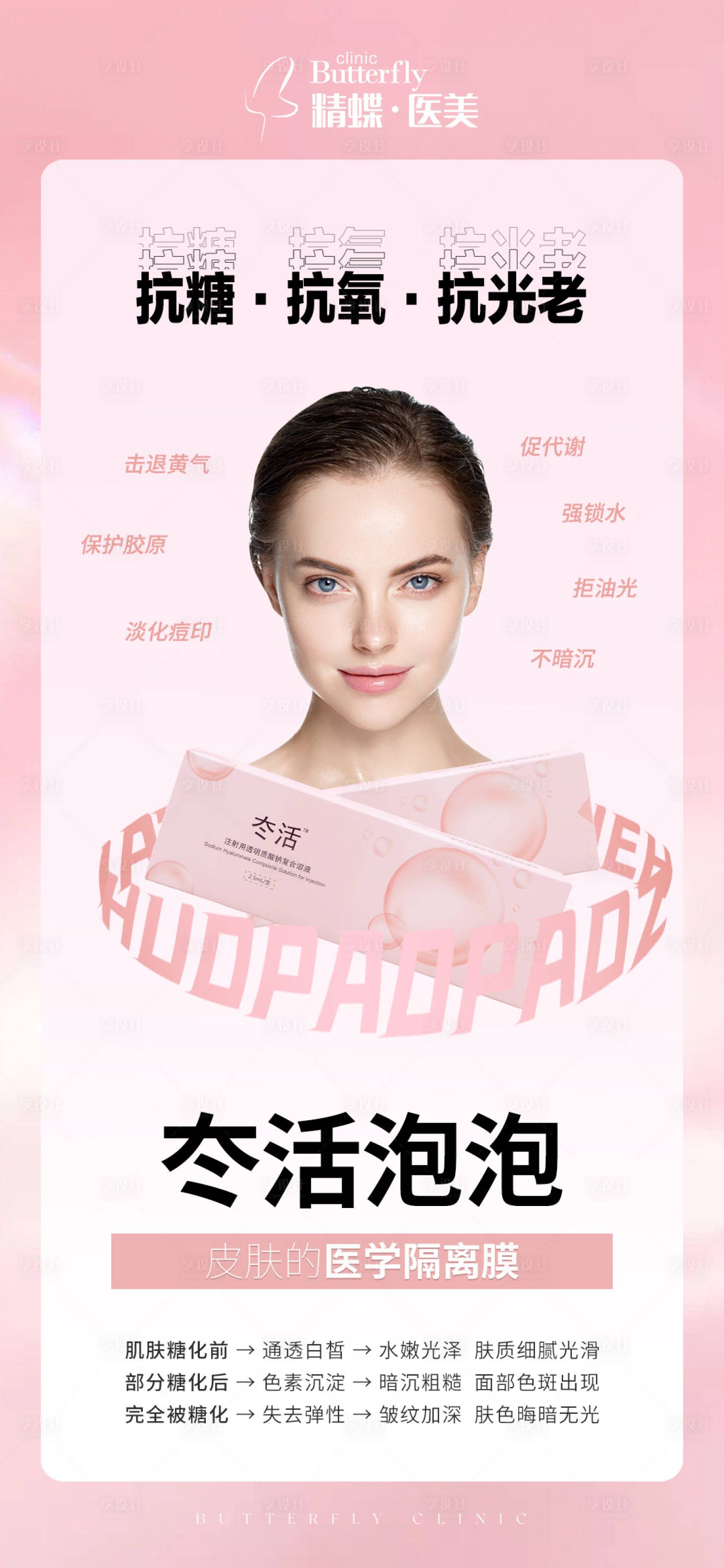 源文件下载【医美冭活泡泡抗衰项目海报】编号：32800015808579510