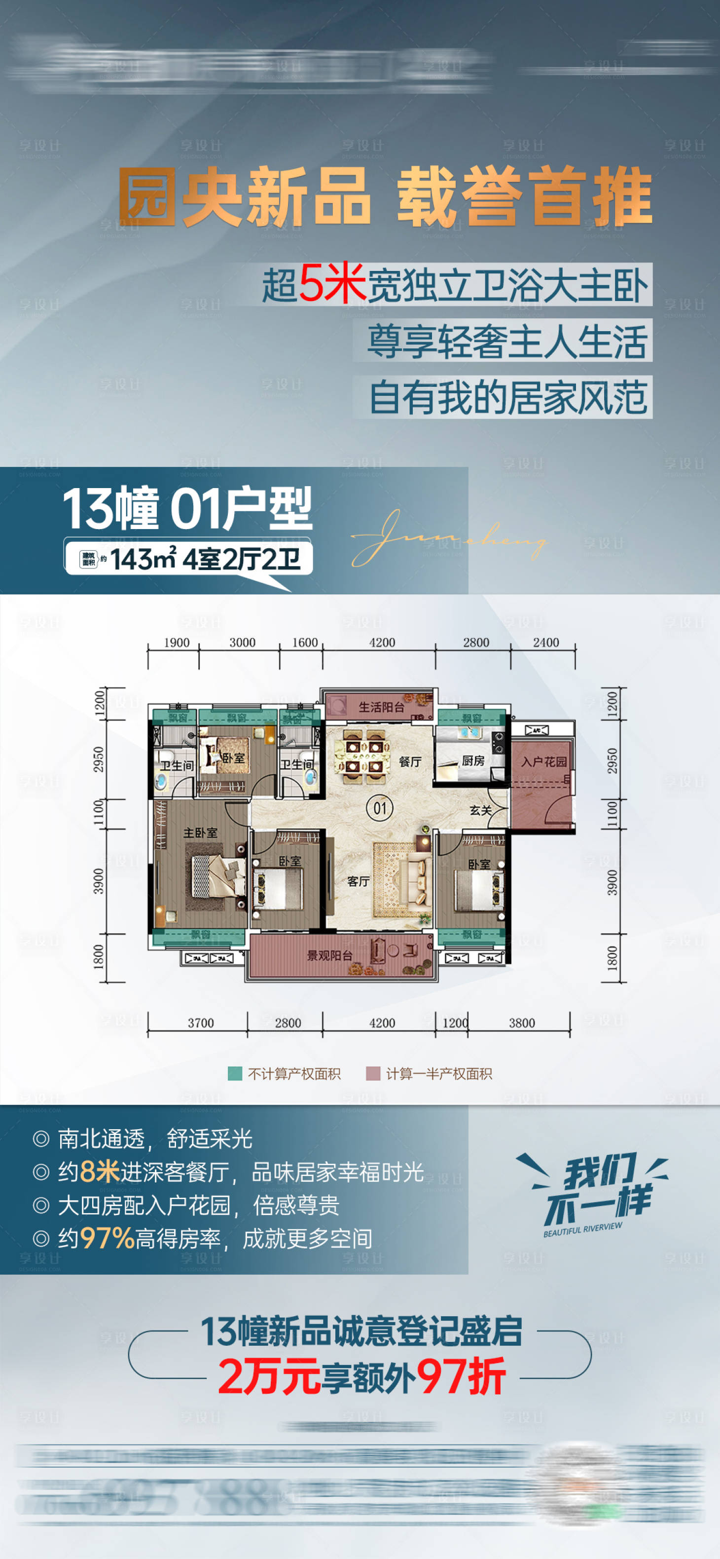 源文件下載【享設計】搜索編號：57210016275917274【戶型價值點海報】
