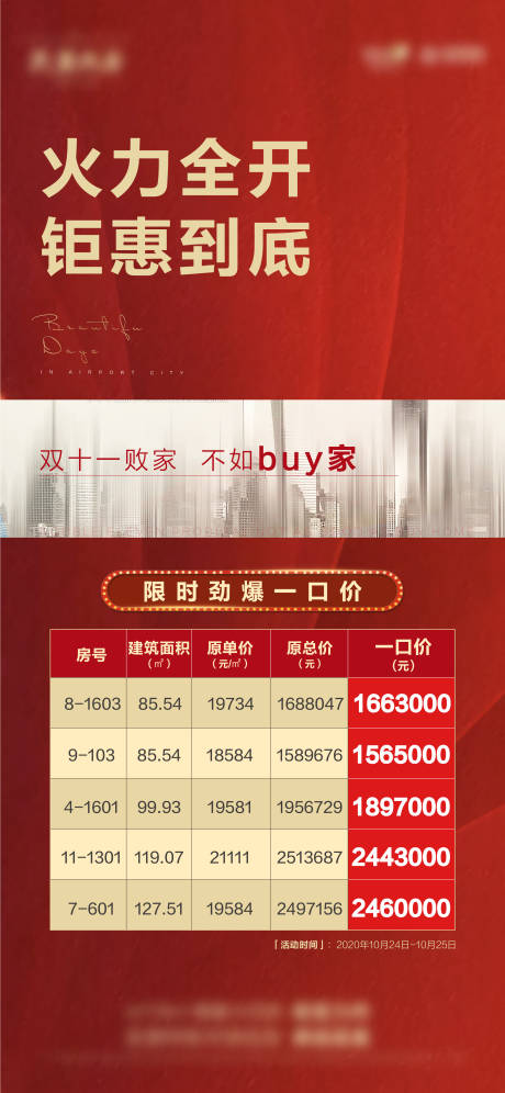 源文件下载【地产红色特价房海报】编号：18960016109101361