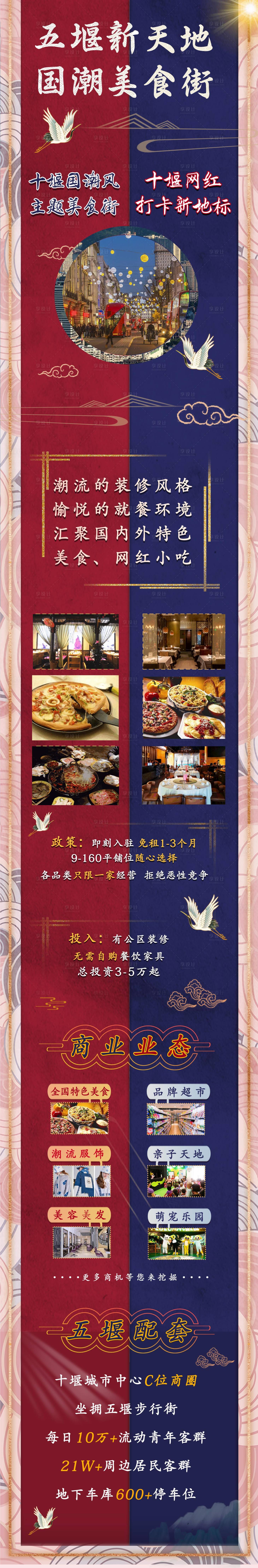 源文件下载【享设计】搜索编号：57090016324078553【美食街招商长图】