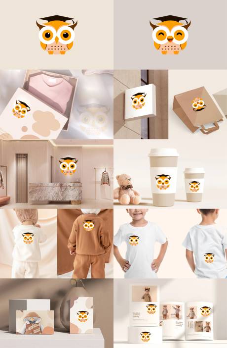 源文件下载【享设计】搜索编号：63300016382588168【教育IP猫头鹰logo设计】