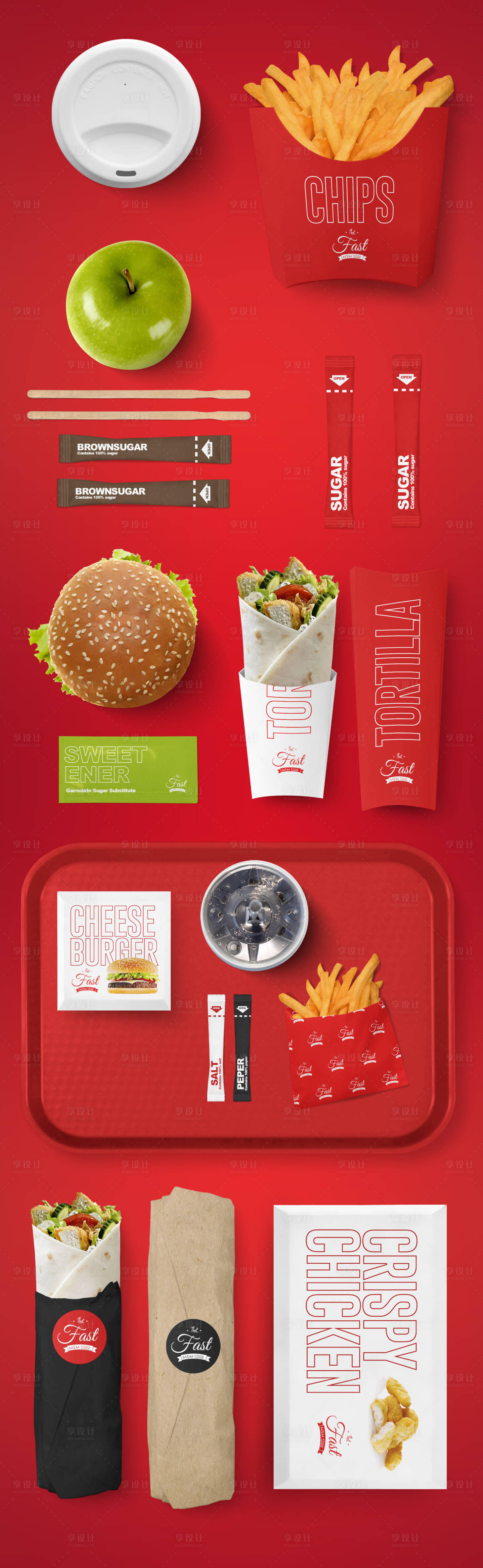 源文件下载【享设计】搜索编号：97660015922719859【餐饮全案VI样机设计】