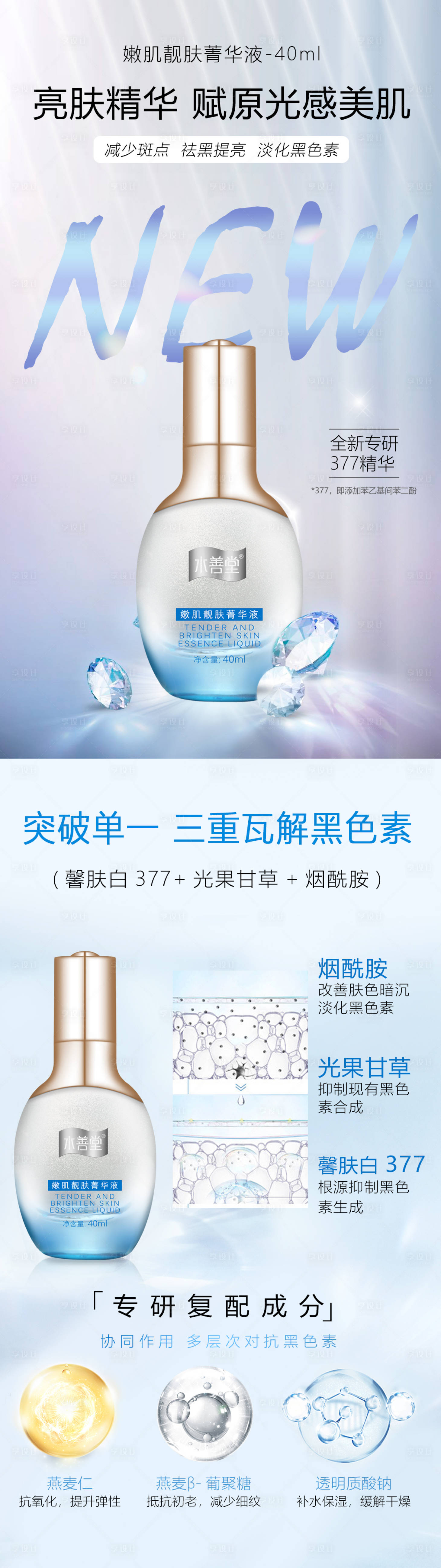 源文件下载【美白精华液海报】编号：85800016047435773