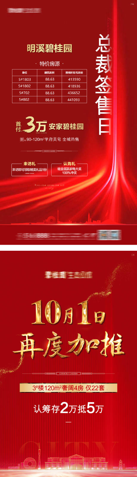 源文件下載【享設計】搜索編號：86830016374461703【地產紅色加推熱銷海報】