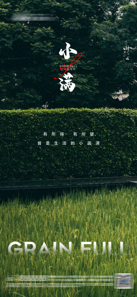 源文件下载【小满节气海报】编号：72270015891669954