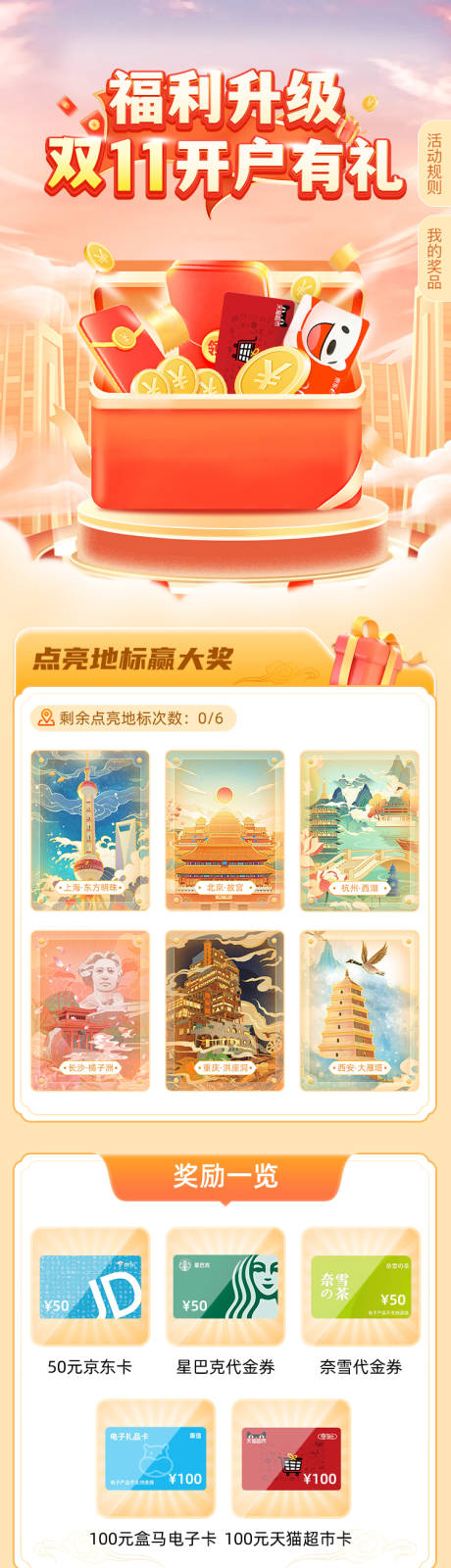 源文件下载【福利升级开户有礼长图海报】编号：16810016365472173