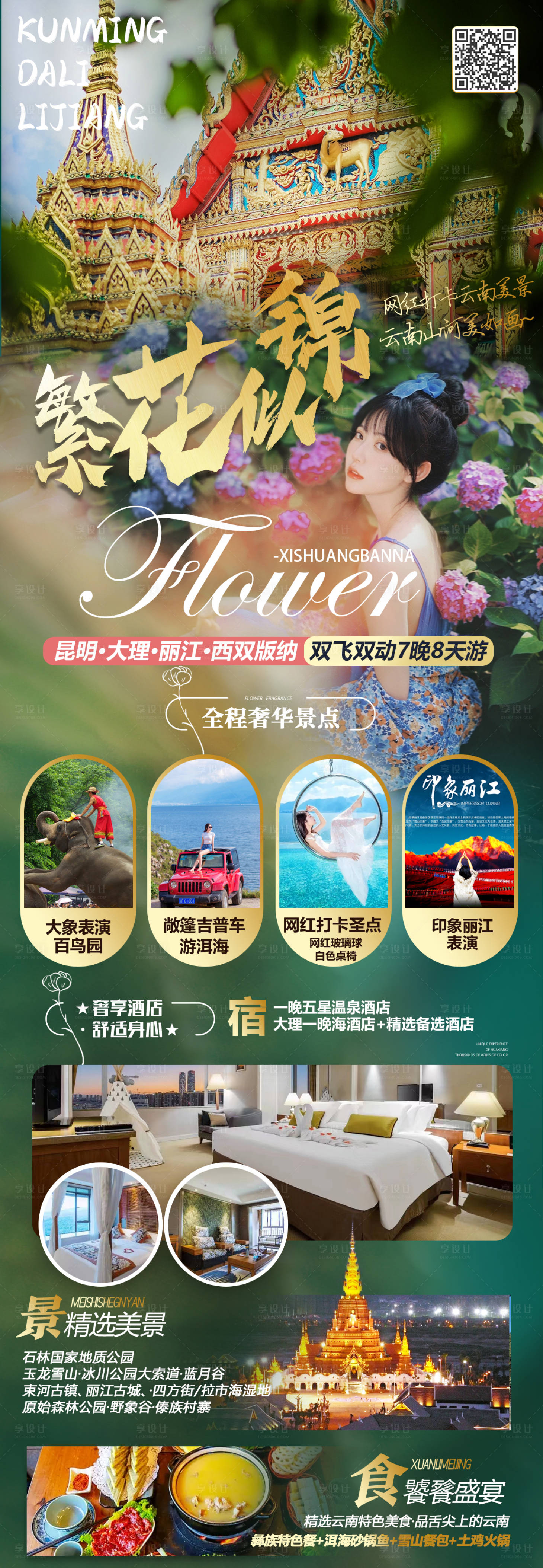 源文件下載【享設計】搜索編號：62750015952946961【西雙版納旅游長圖】