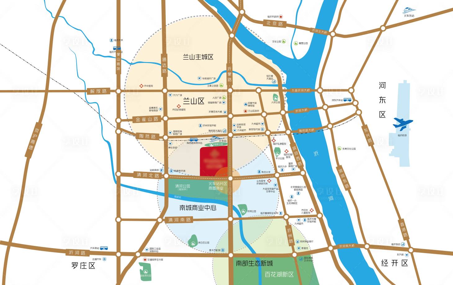 源文件下载【享设计】搜索编号：25840016998669949【地产区位图】