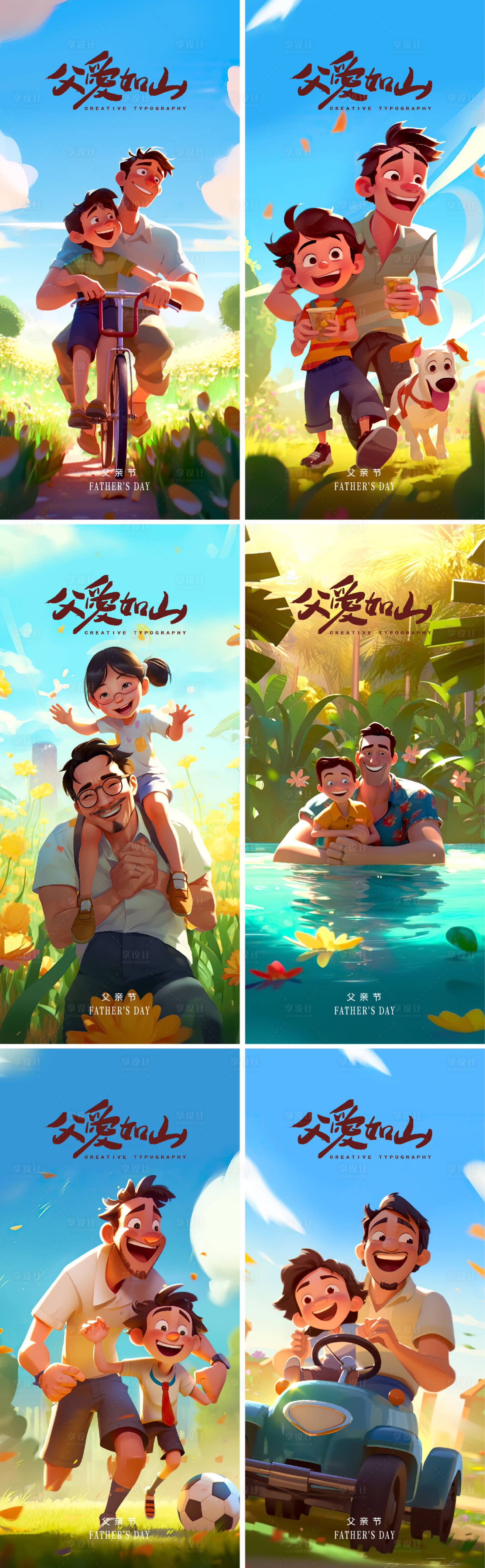 源文件下载【享设计】搜索编号：21880016976488359【父亲节海报】
