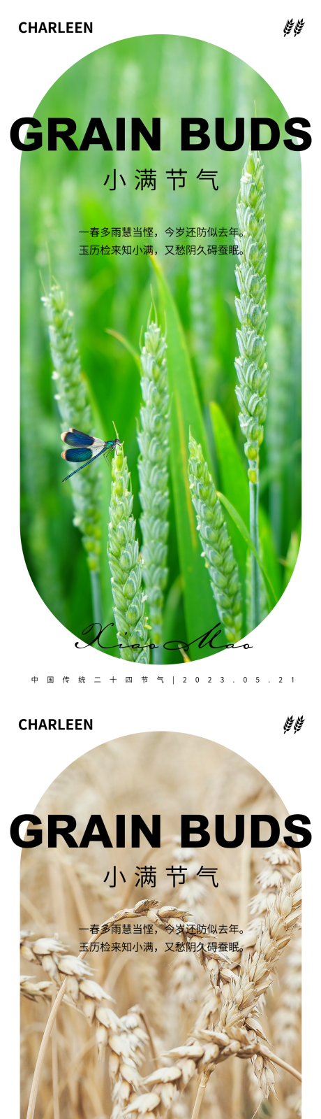源文件下载【享设计】搜索编号：46560016701343949【小满节气海报】