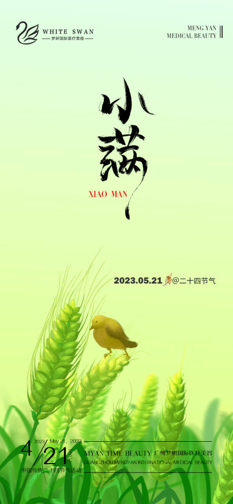 源文件下载【医美小满节气海报】编号：26990016604751908