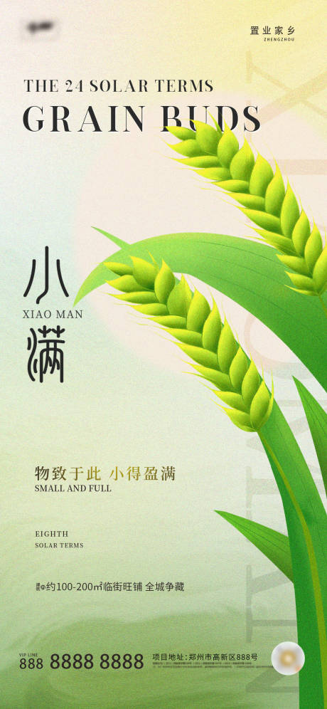 源文件下载【小满节气海报】编号：99130016617282251