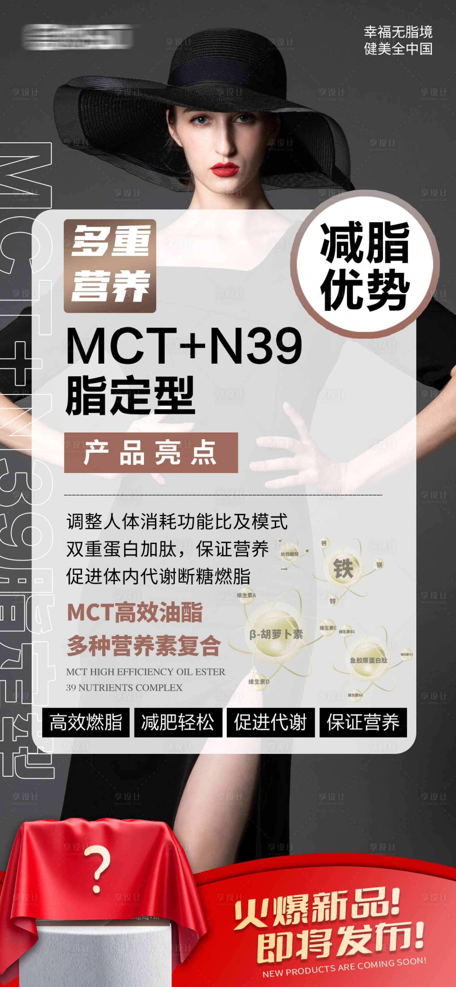 源文件下载【享设计】搜索编号：68240016908399331【医美产品减脂优势简约海报】