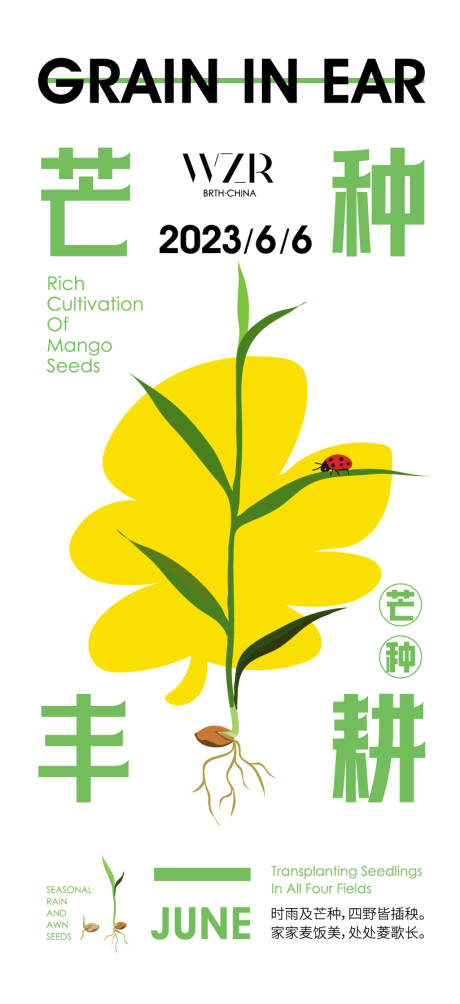 源文件下载【芒种节气海报】编号：15670016759043718