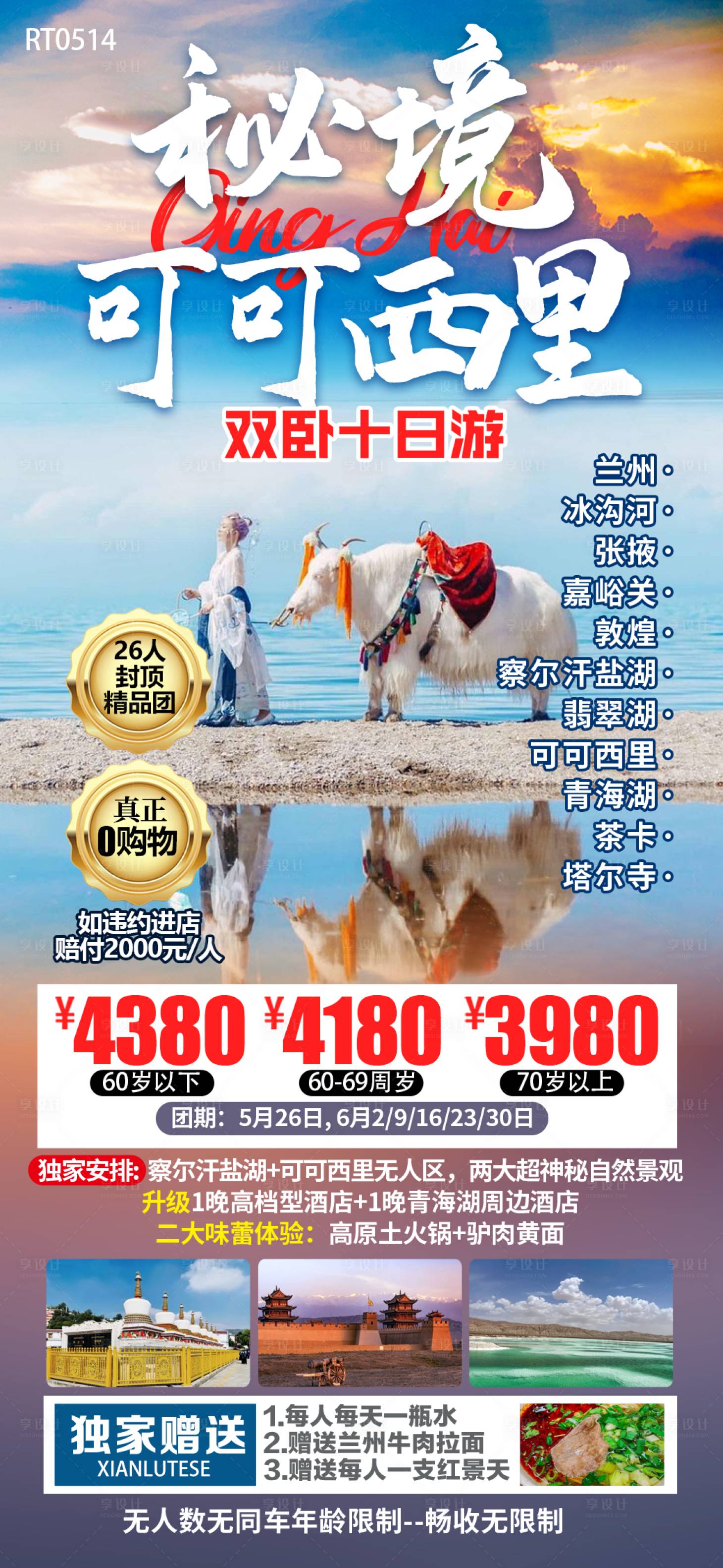 源文件下载【享设计】搜索编号：30320016970623993【秘境可可西里旅游海报】