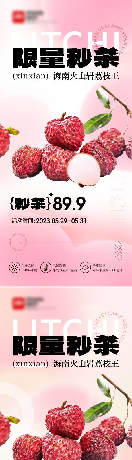 源文件下载【享设计】搜索编号：85040016998924962【荔枝促销海报】