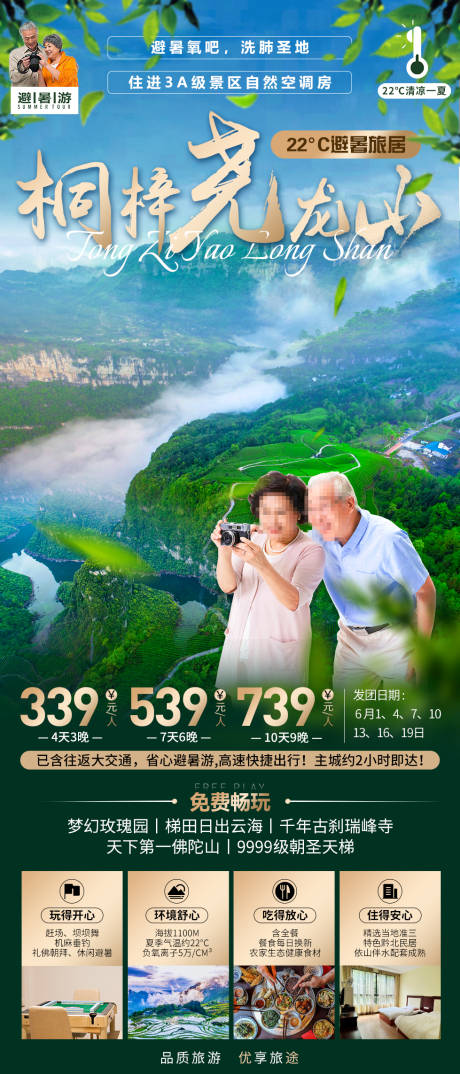 源文件下载【桐梓尧龙山避暑旅游海报】编号：20230519141455989