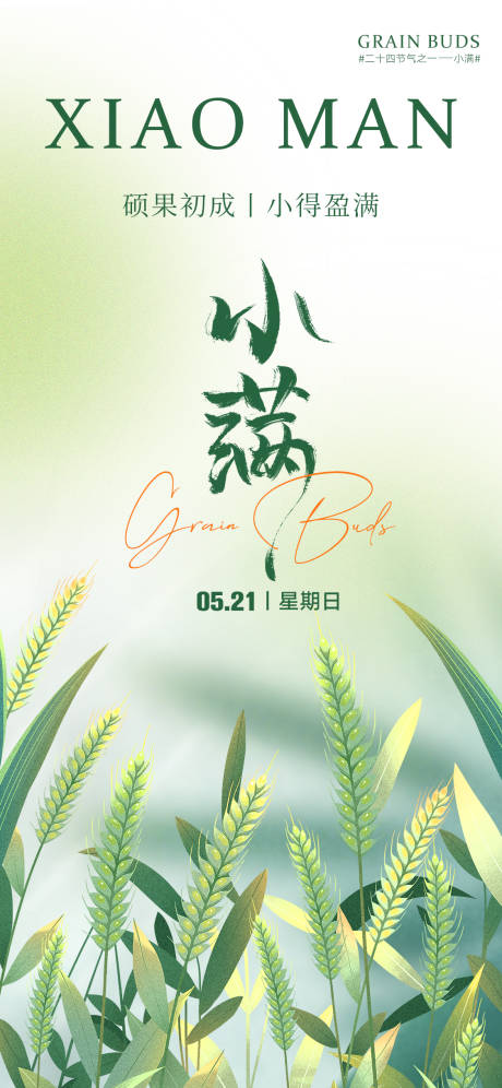 源文件下载【小满气节海报】编号：19000016551185159