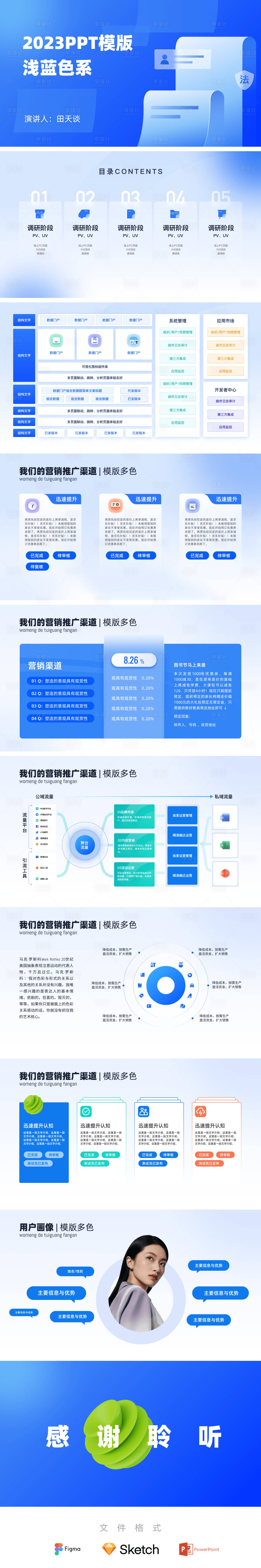源文件下载【2023年浅蓝色PPT】编号：23220016436706595