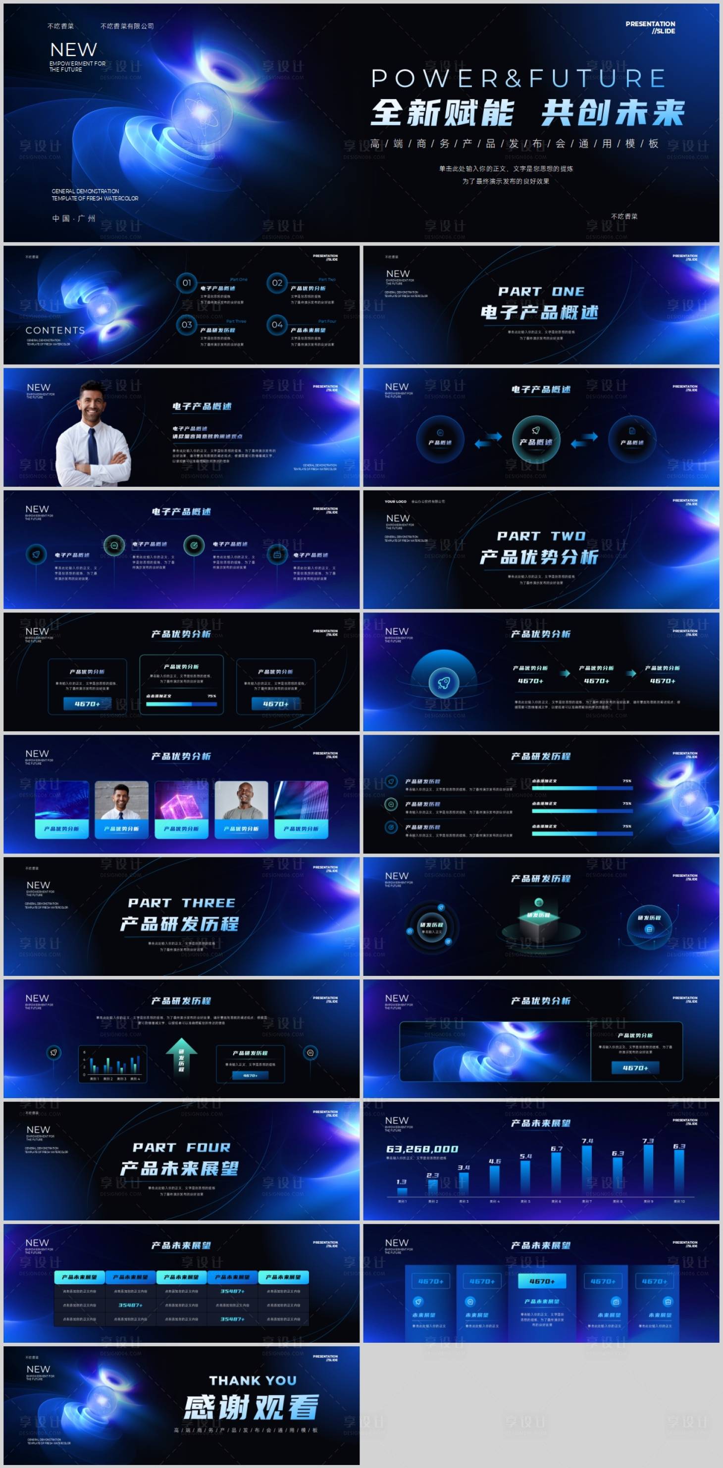 源文件下载【享设计】搜索编号：67270016629791555【深色渐变产品发布会PPT】