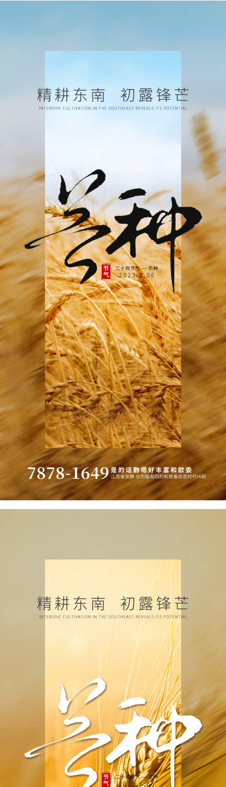 源文件下载【芒种节气系列海报】编号：37530016951874374