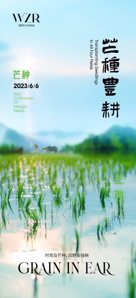 源文件下載【享設計】搜索編號：76100016762725882【芒種節氣海報】