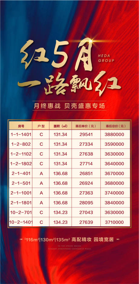 源文件下载【房地产红金渠道特价房源海报】编号：93570017014057057